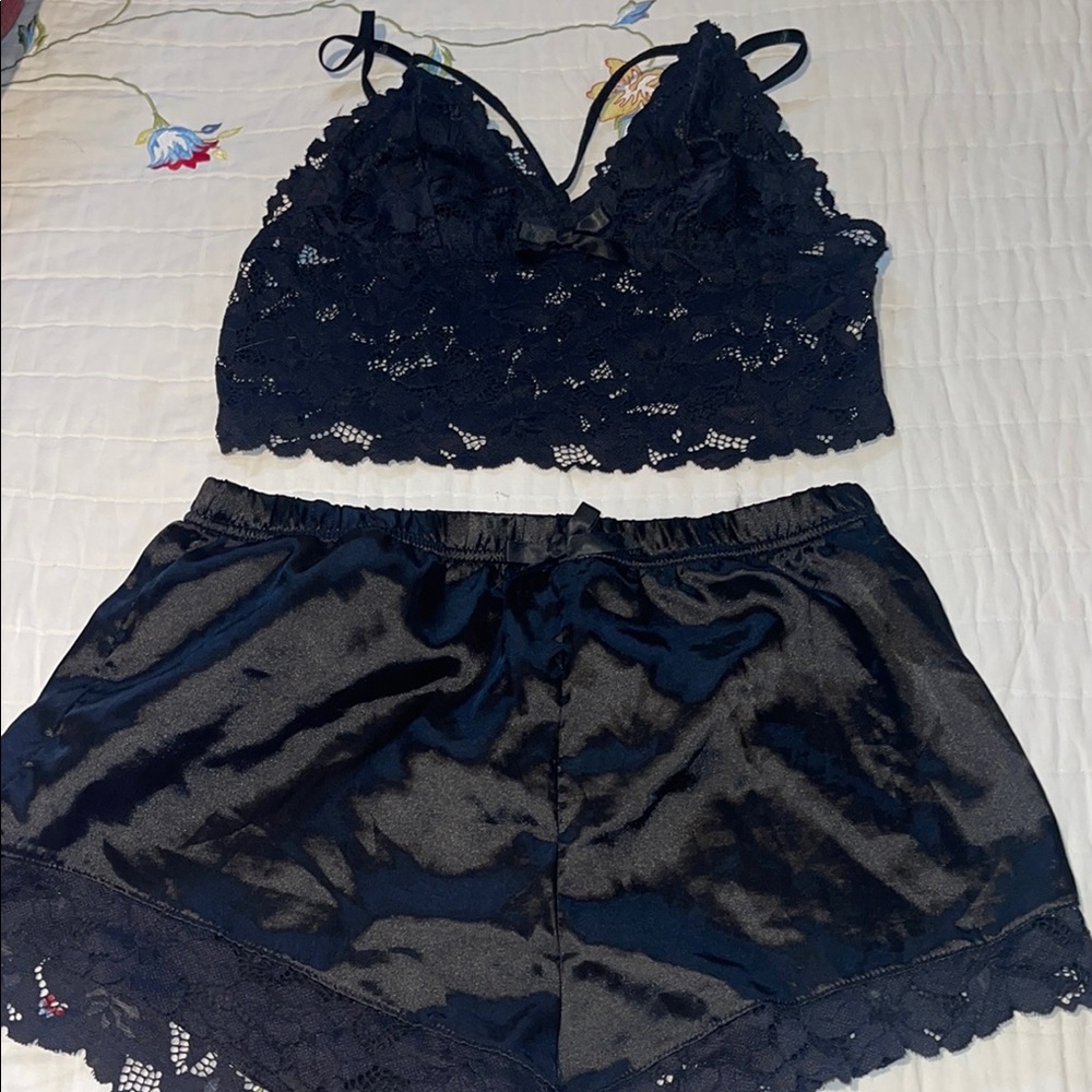 Black Lace Sleepwear Set